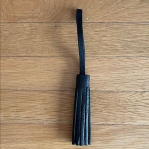 Portland Leather Black Leather Tassel Charm